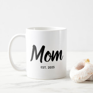 Mug  Mom Established Black Script Custom Year