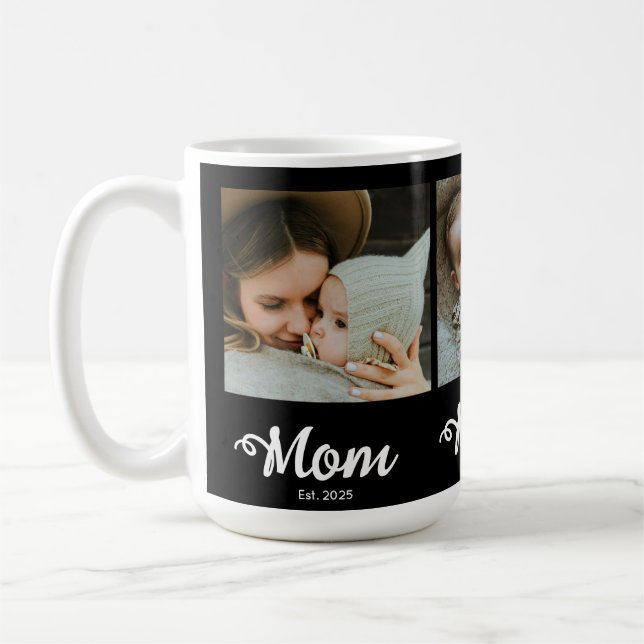 Mug Mom Established Modern Bold Script Black 3 Photo (Gauche)
