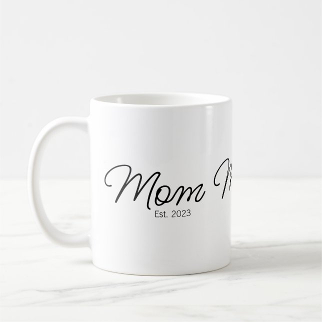 Mug Mom Established New Mom Gift (Gauche)