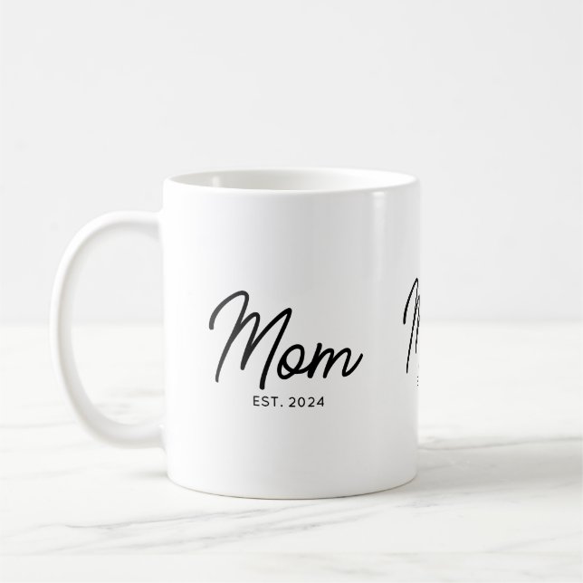 Mug Mom Established New Mom Gift (Gauche)