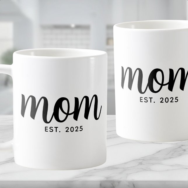 Mug Mom Established New Mom Gift (Créateur téléchargé)