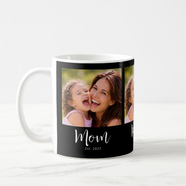 Mug Mom Established Script Black 3 Photo (Gauche)