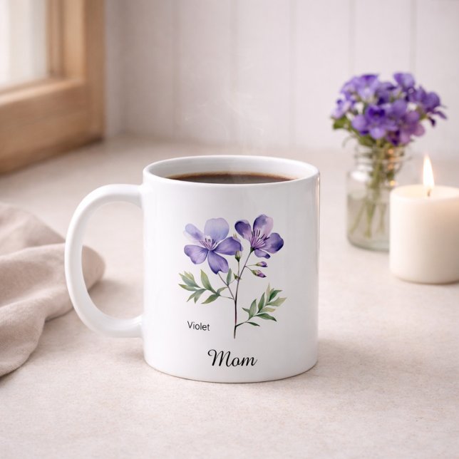 Mug Mom February Birth Flower (Créateur téléchargé)