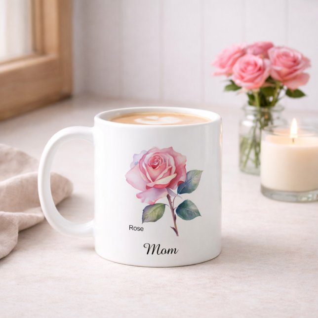 Mug Mom June Birth Flower Rose (Créateur téléchargé)