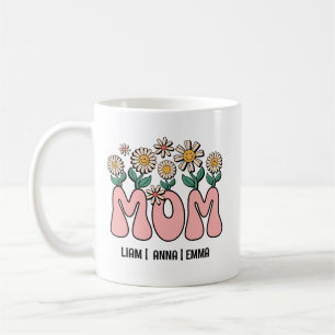 Mug MOM   Retro Mama Custom Kids nomme la fête des mèr