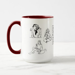 MUG MOMENT PAISIBLE DEUX TONS MAROON BLANC GORGÉE DE P