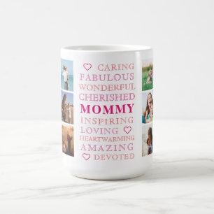 Mug Mommy ModernTypography Family Photo Collage