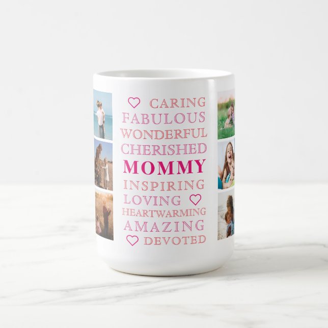 Mug Mommy ModernTypography Family Photo Collage (Centre)