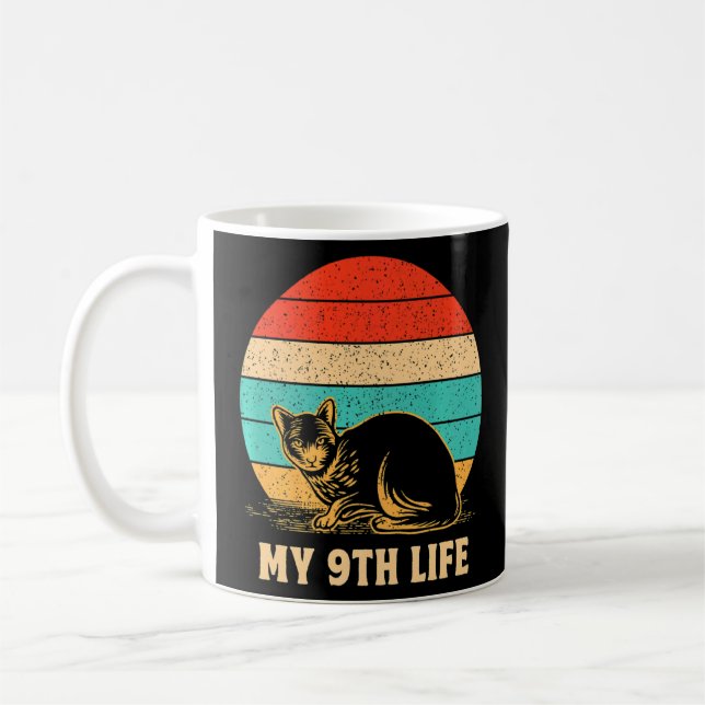 Mug Mon 9e Chat de Vie Anniversaire Kitten Anniversair (Gauche)