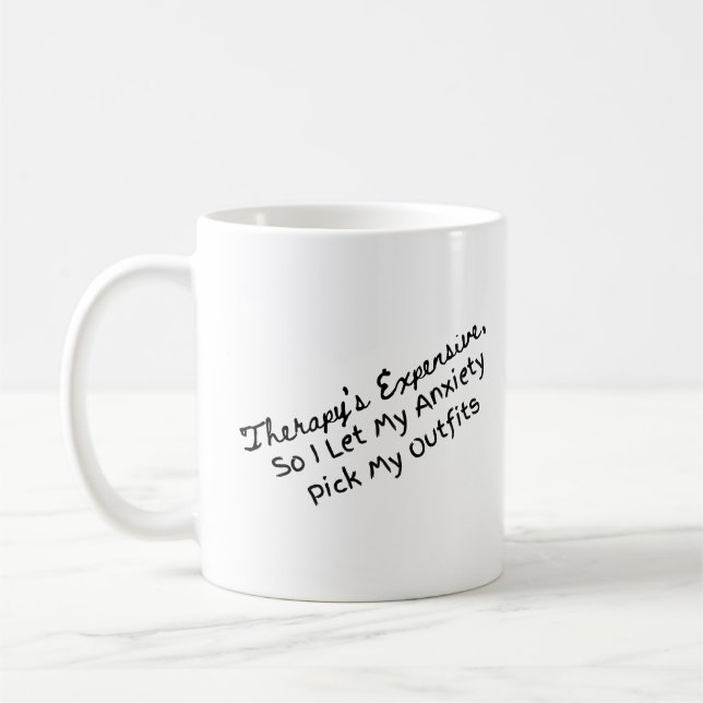 Mug Mon anxiété choisit mes tenues (Gauche)