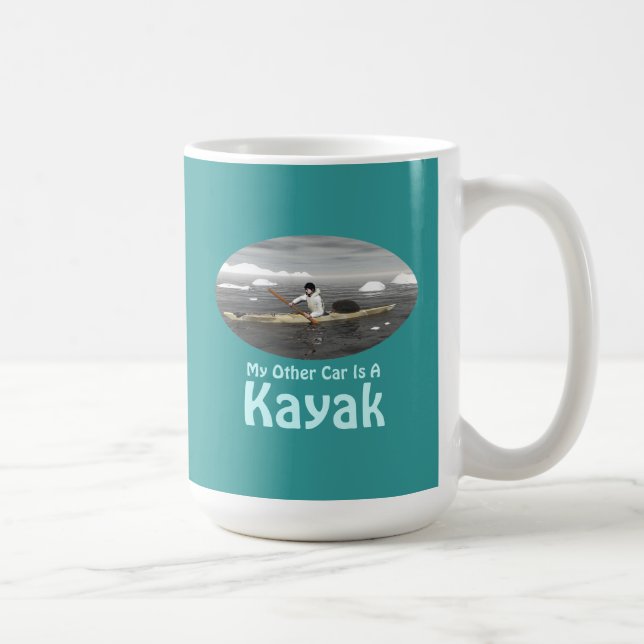 Mug Mon Autre Voiture Est Un Kayak (Droite)