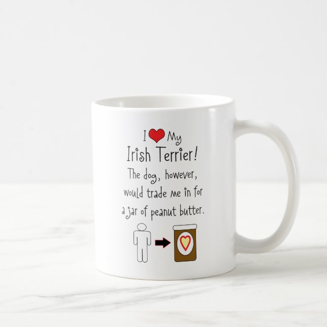 Mug Mon beurre d'arachide d'amours de Terrier (Droite)