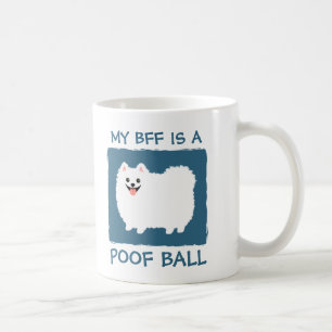 Mug Mon BFF est une balle de poof - mignonne White Pom