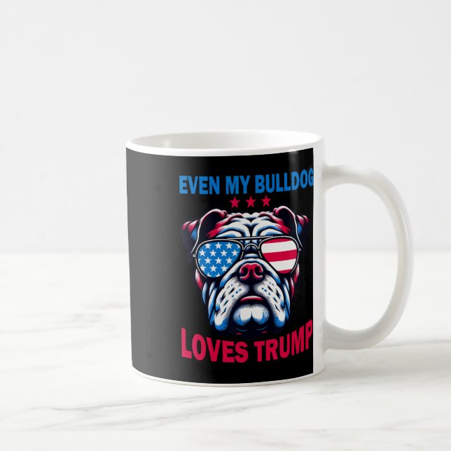 Mug Mon Bulldog aime Trump (Droite)