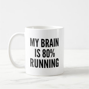 Mug Mon cerveau fonctionne à 80% Funny Runner