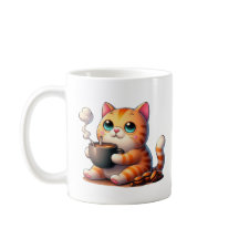 Mon chat boit du café