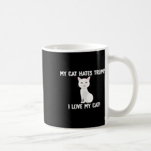 Mug Mon chat déteste Trump drôle Anti-Trump