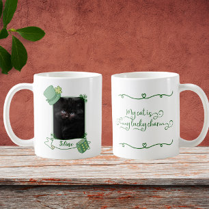 Mug Mon chat est mon cadre vert de charme avec photo