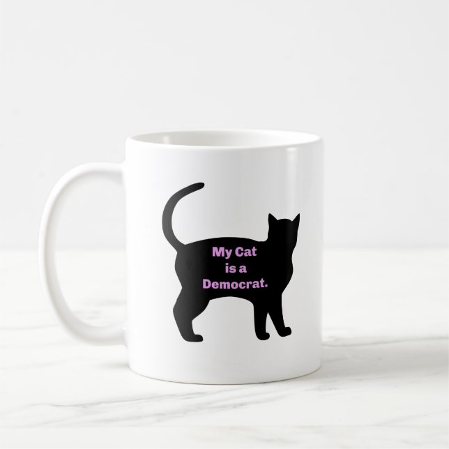 Mug Mon chat est un démocrate (Gauche)