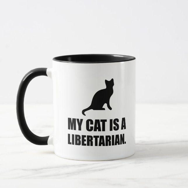 Mug Mon chat est un politique drôle libertaire (Gauche)