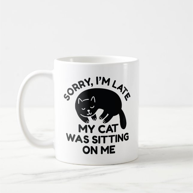 Mug Mon Chat Était Assis Sur Moi (Gauche)