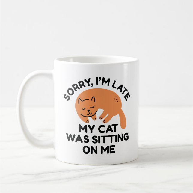 Mug Mon Chat Était Assis Sur Moi (Gauche)