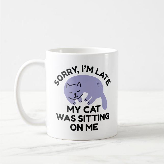 Mug Mon Chat Était Assis Sur Moi (Gauche)