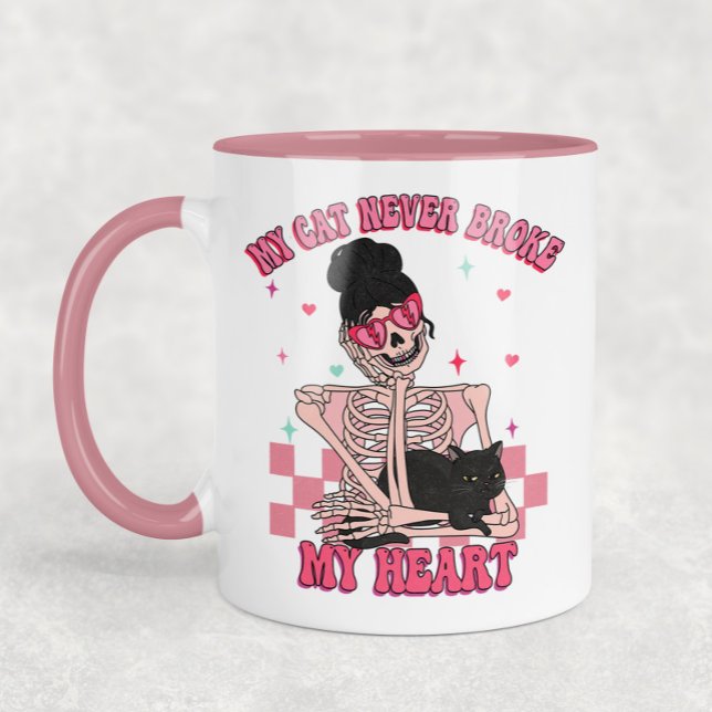 Mug Mon chat ne m'a jamais brisé le coeur (Créateur téléchargé)
