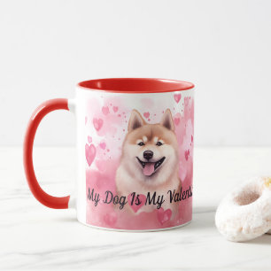 Mug Mon Chien Akita Est Mon Nom Personnalisé Valentin