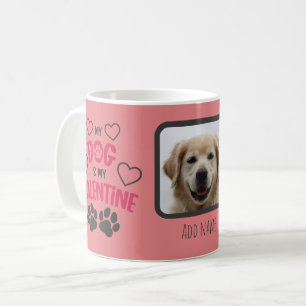 Mug Mon chien est ma Saint Valentin avec photo et nom