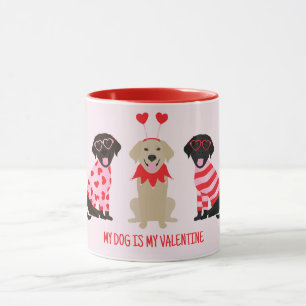 Mug Mon chien est mon Saint-Valentin Labrador Retrieve