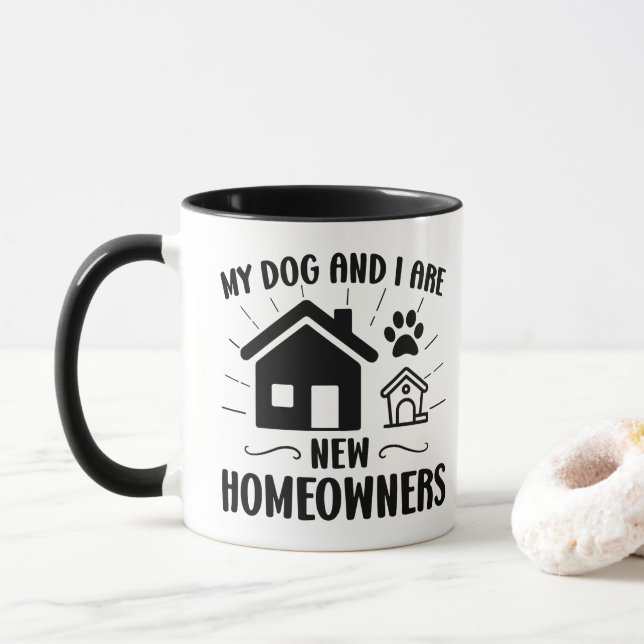 Mug Mon chien et moi sommes de nouveaux propriétaires  (Avec donut)