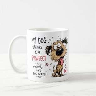 Mug Mon chien pense que je suis un amant de chien drôl