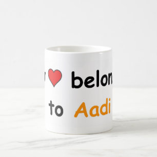 Mug Mon coeur appartient à Aadi