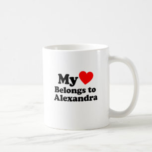 Mug Mon coeur appartient à Alexandra