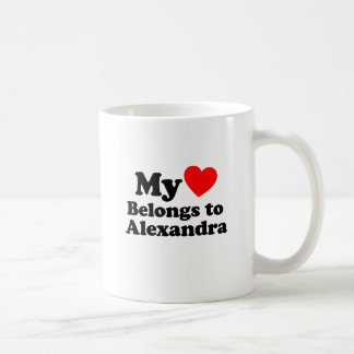Mug Mon coeur appartient à Alexandra