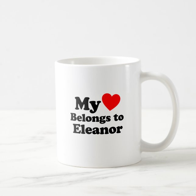 Mug Mon coeur appartient à Eleanor (Droite)