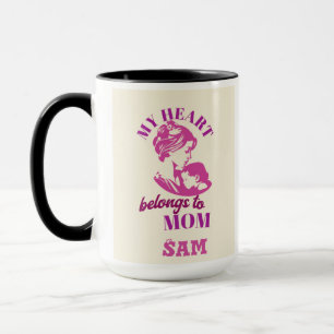Mug Mon coeur appartient à MOM