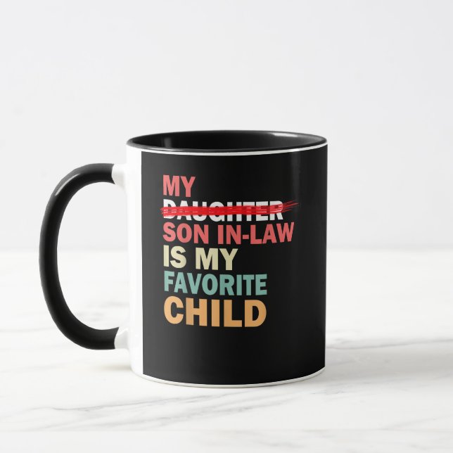 Mug Mon Fils En Droit Est Mon Enfant Préféré Amusant (Gauche)