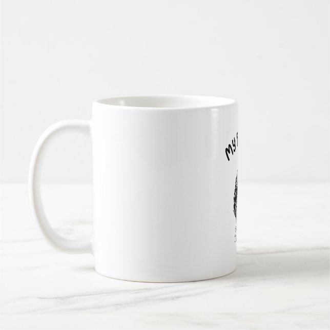Mug Mon frère est un chien de berceau drôle (Gauche)