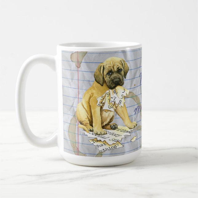 Mug Mon Mastiff a mangé mon plan de leçon (Gauche)
