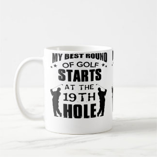 Mug Mon meilleur tour de golf commence au 19ème trou G