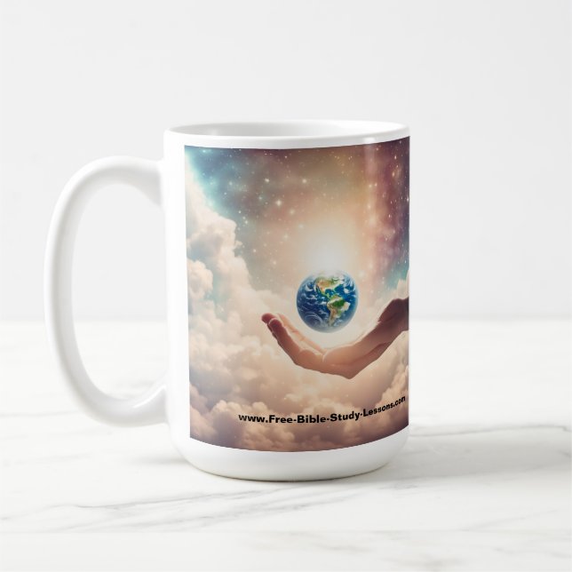 Mug Mon Monde Est Dans Les Mains De Jésus (Gauche)