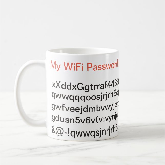 Mug Mon mot de passe de WiFi est long (Gauche)