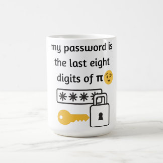 Mug mon mot de passe est le dernier huit chiffres de