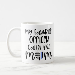 Mug Mon Officier Préféré M'Appelle Maman Cadeau De Pol
