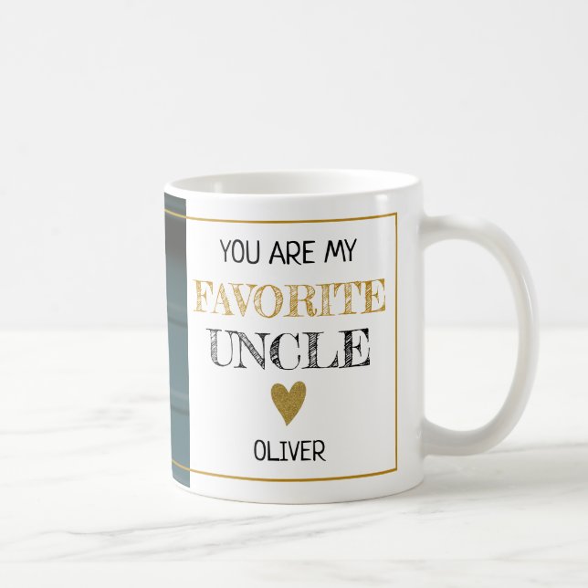 Mug Mon oncle favori Nom personnalisé Photo  (Droite)