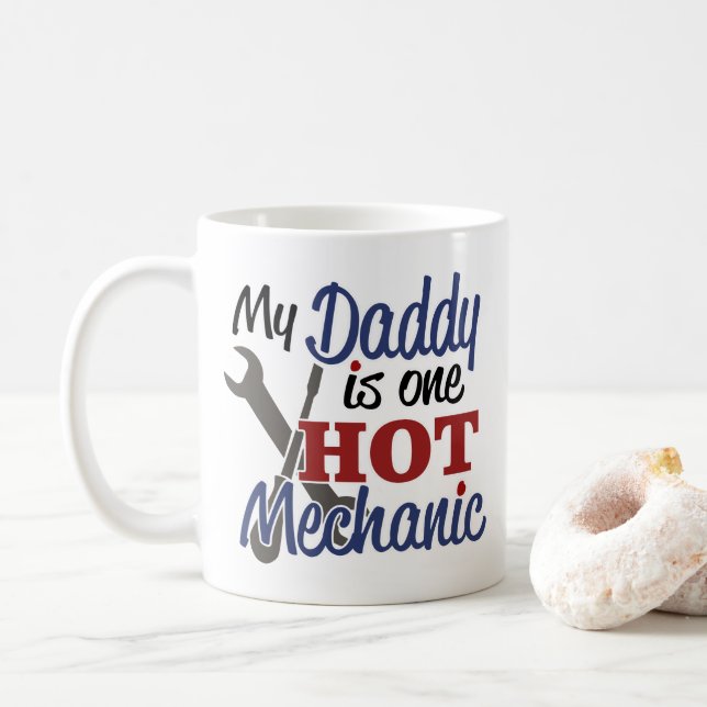 Mug Mon papa est un mécanicien de chauffage (Avec donut)
