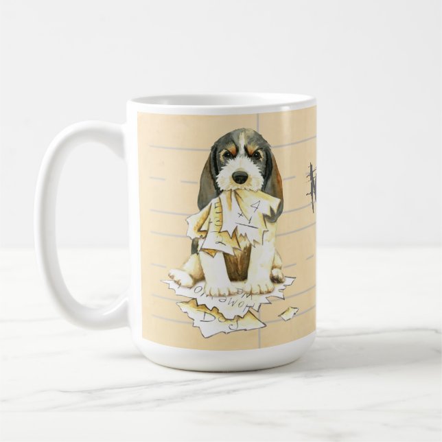 Mug Mon PBGV m'a mangé mes devoirs (Gauche)