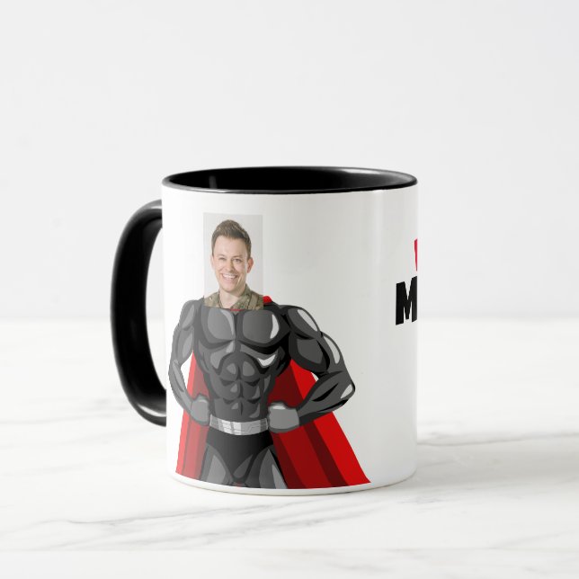 Mug Mon père Mon héros Drôle (Devant gauche)